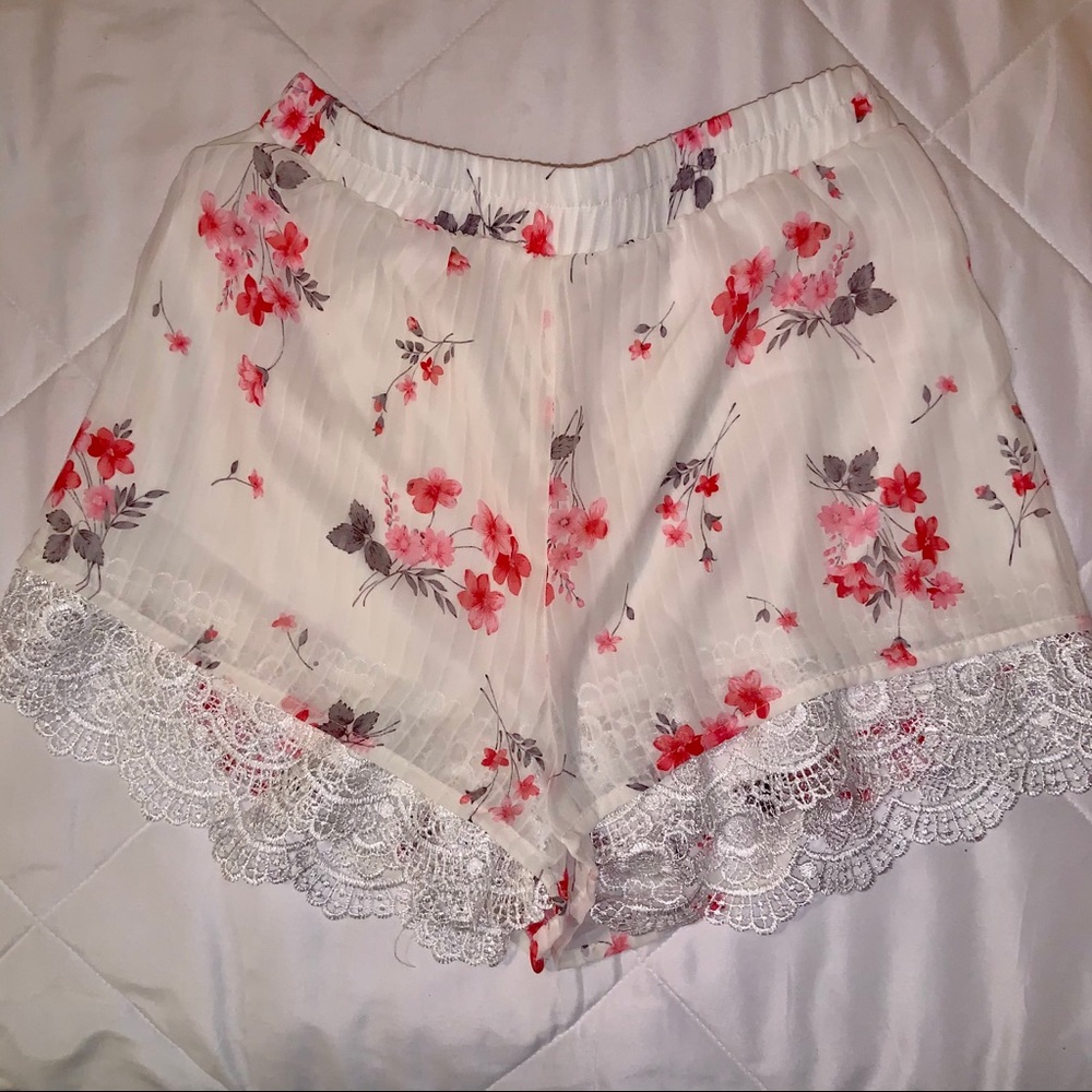 My Beloved M sheer outer flowy dress shorts NWOT